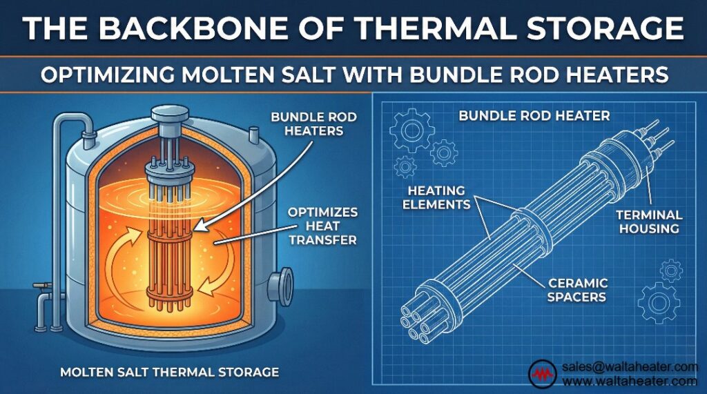 The Backbone of Thermal Storage Optimizing Molten Salt with Bundle Rod Heaters